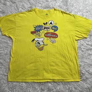 Walt Disney World Donald Duck Yellow Graphic T Shirt Adult XXL Yep Magic Rides
